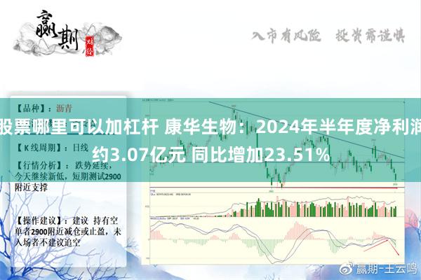 股票哪里可以加杠杆 康华生物：2024年半年度净利润约3.07亿元 同比增加23.51%